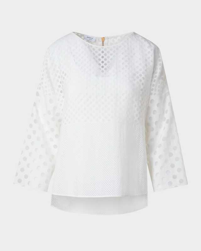 Multi Polka Dot Organzino Boxy Blouse